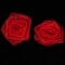 The Ribbon People Club Pack of 48 Sheer Red Rose Craft Ribbon Flowers 2"